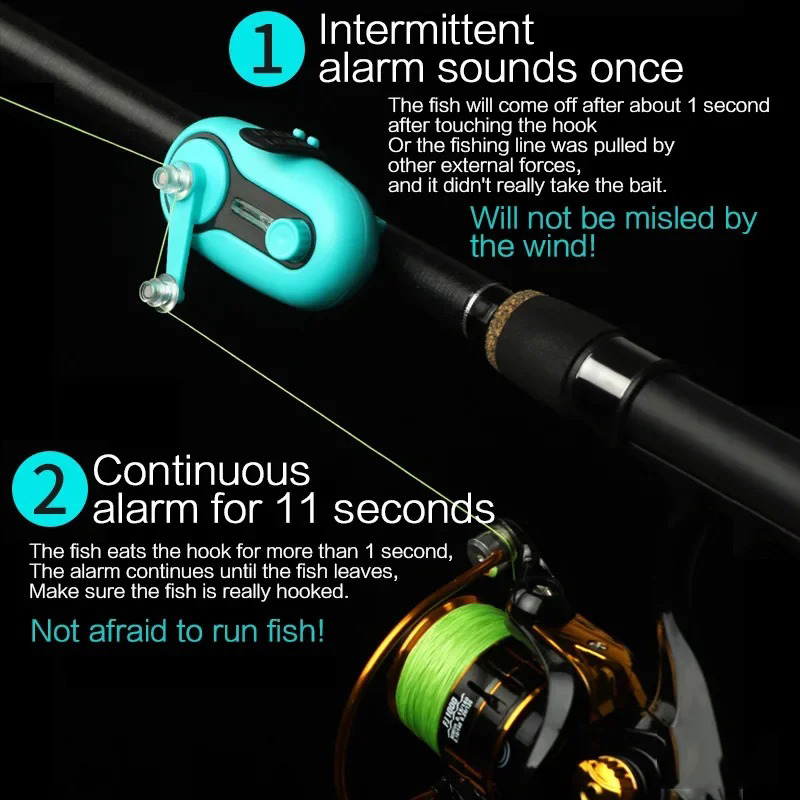 新しい釣り用アラーム電子ブザーインジケーターサイレンバイトベ - Bite Indicator のレビューと価格