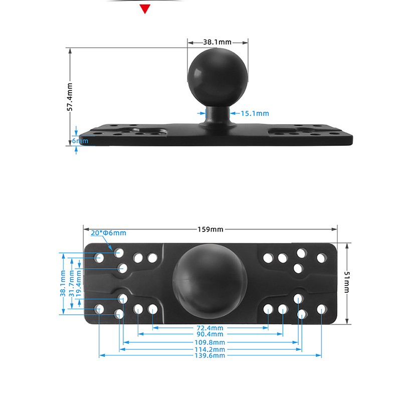 1.5インチマリン魚群探知機マウント、38MMボール付き、船 - Fish Finder Mount のレビューと価格