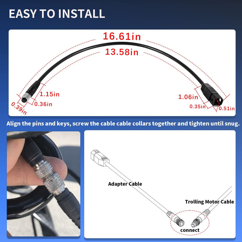 ユニバーサルソナートランスデューサーアダプターケーブル、ブラ - Fish Finder Transducer のレビューと価格