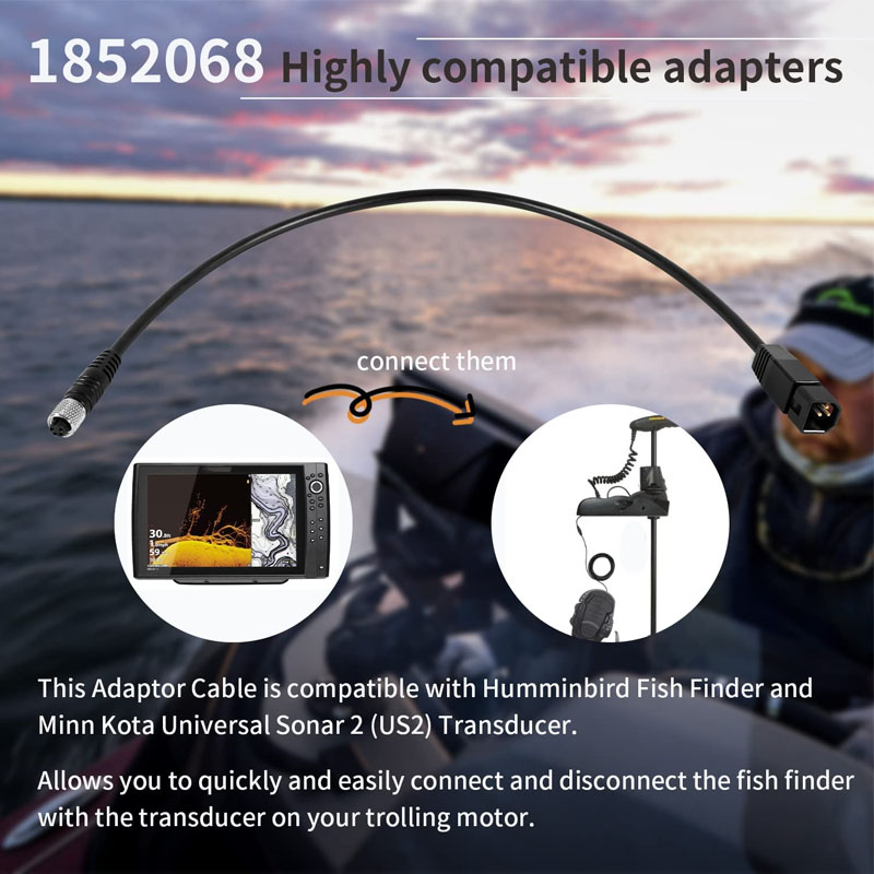 ユニバーサルソナートランスデューサーアダプターケーブル、ブラ - Fish Finder Transducer のレビューと価格