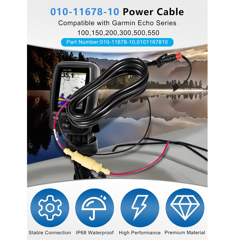 010-11678-10 マリン用電源ケーブル 6フィート、 - Fish Finder Cable のレビューと価格