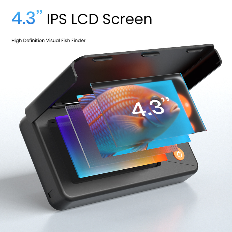 水中釣り用カメラ。4.3インチ画面、携帯可能。夜間撮影機能付 - Fish Finder Portable のレビューと価格